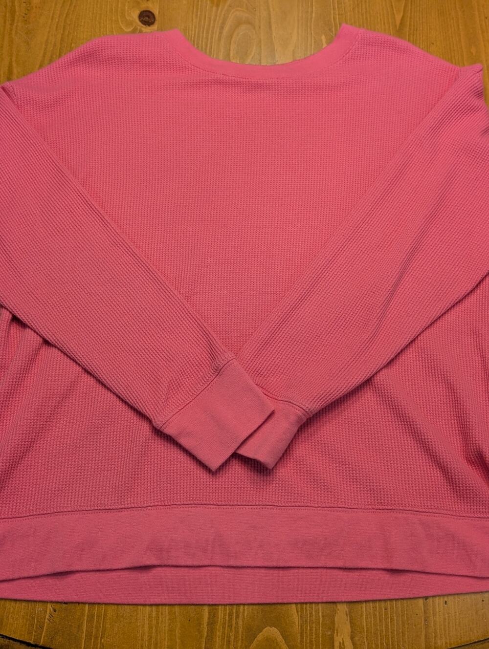 Gap Kids Long Sleeve Waffle Weave Shirt, Pink, EGU, Girl's XL 12